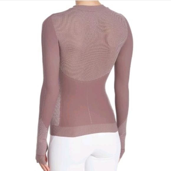 Free People Honeycomb Pullover Zip Top Thumbholes - Picture 2 of 8